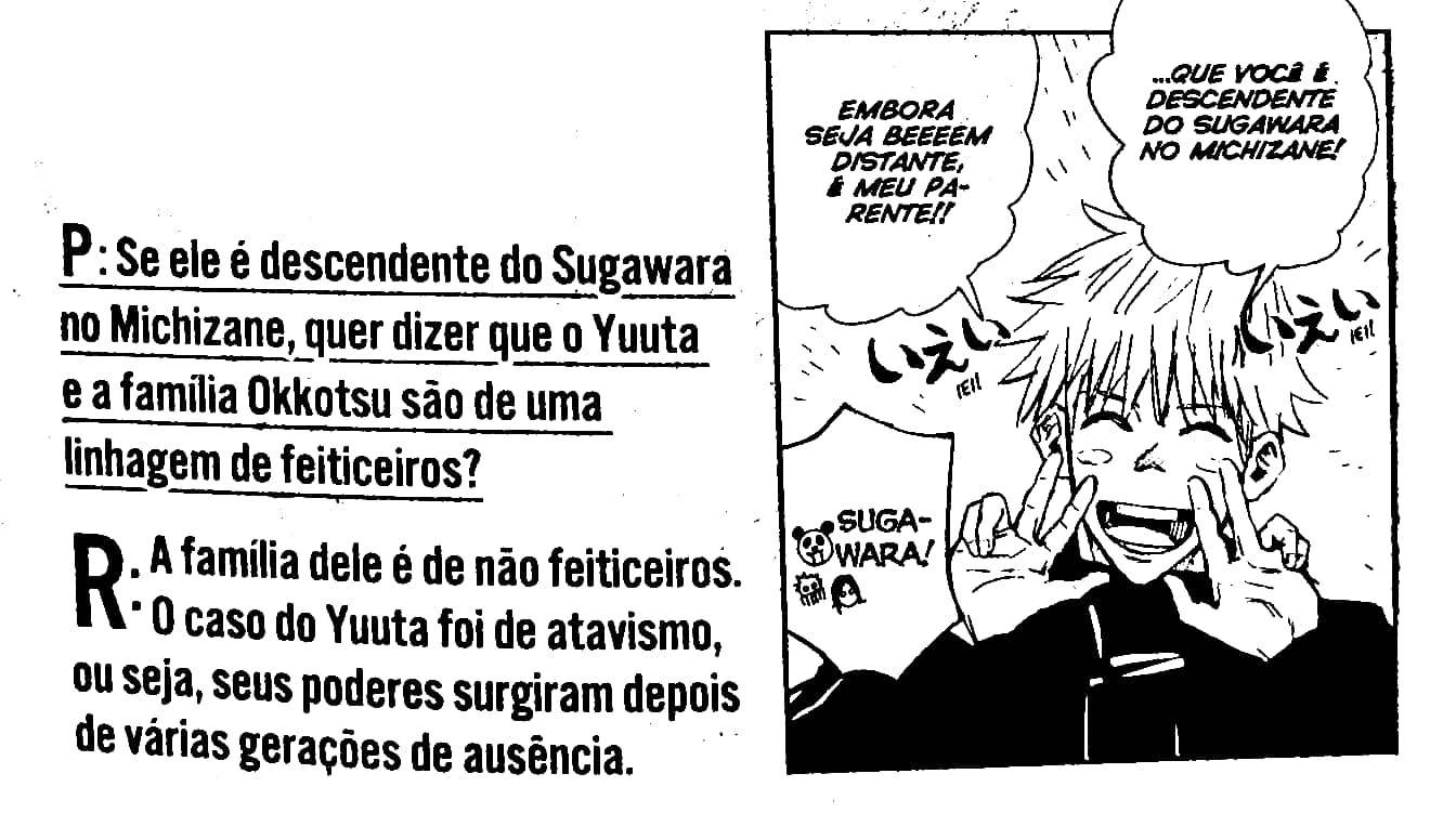 Yuta nunca foi considerado para protagonista do novo mangá